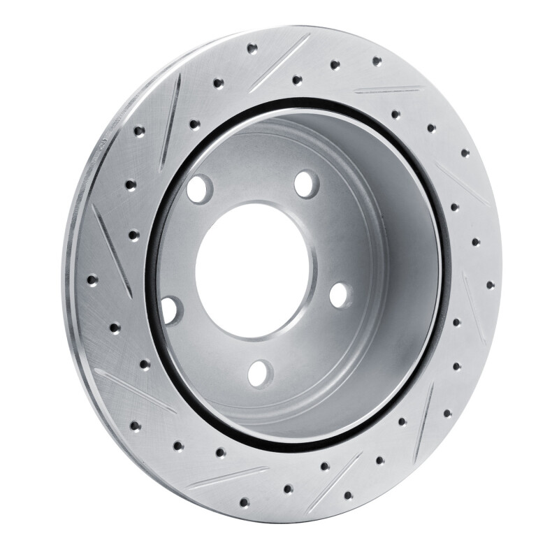 Dodge Ram 1500 Van Brake Rotor (1) - Rear Right - R1 Concepts - Drilled & Slotted - Silver - 2003